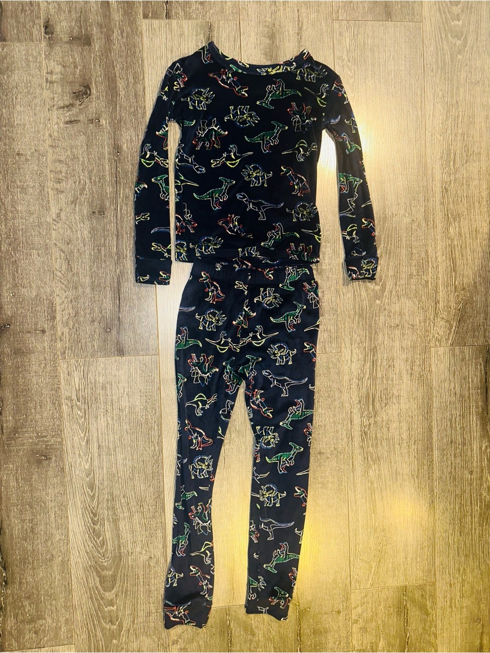 Cat & Jack Boys Kids Navy Dinosaur Print Pajama Set